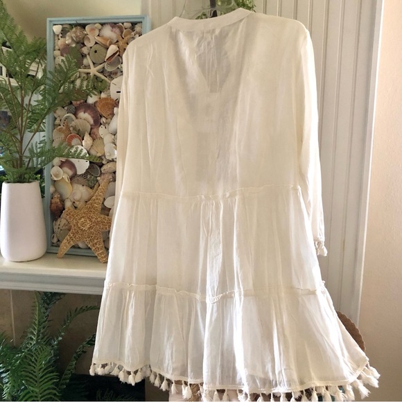 NWT Boho Dotted Swiss Top Sz Large - Picture 3 of 7